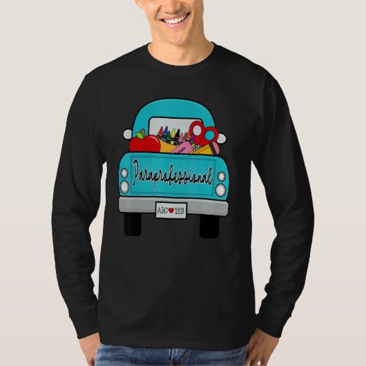 Welcome Back to School With Truck   Paraprofession T-shirt (Voorkant)