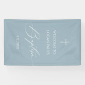 WELCOME BAPTISM banner custom BLUE (Horizontaal)