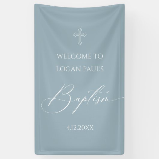 WELCOME BAPTISM banner custom BLUE (Verticaal)