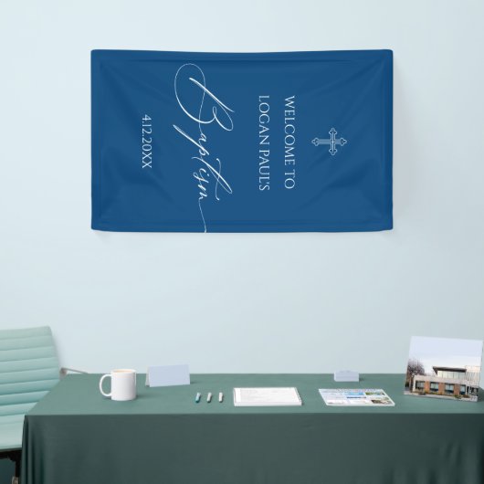 WELCOME BAPTISM banner custom BLUE (Beurs)