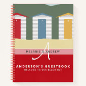 WELCOME BEACH HUT Guestbook Monogram Fun Notitieboek (Voorkant)