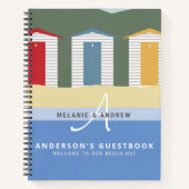 WELCOME BEACH HUT Guestbook Monogram Fun Notitieboek (Voorkant)