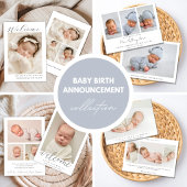 Welcome Birth Announcement Kaart