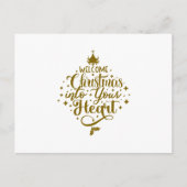 Welcome Christmas Into Your Heart Christmas Briefkaart (Voorkant)