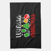 Welcome Christmas Tree And Ornaments-23758 Theedoek (Verticaal)