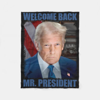 Welcome Ck Mr President Donald Trump Inauguration  Fleece Deken