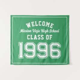 Welcome Class of 1996, Green Reunion Party Decor Wandkleed