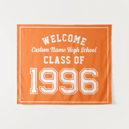 Welcome Class of 1996, Orange Reunion Party Decor Wandkleed