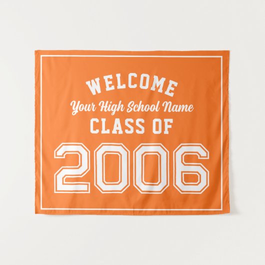 Welcome Class of 2006, 20 Year Reunion Decor Wandkleed (Voorkant (horizontaal))