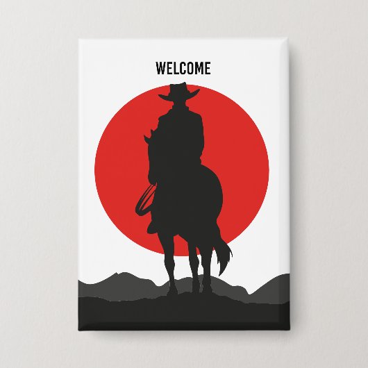 Welcome Cowboy Button (Voorkant)