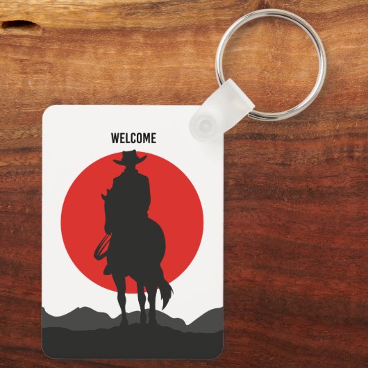 Welcome Cowboy Sleutelhanger (Achterkant)