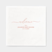 Welcome custom name baby shower folie servetten (Voorkant)