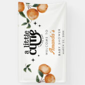 Welcome Cutie Orange Citrus Baby Shower Spandoek (Verticaal)