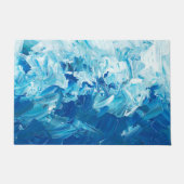 Welcome Doormat | Blue Abstract Watercolor Deurmat (Voorkant)
