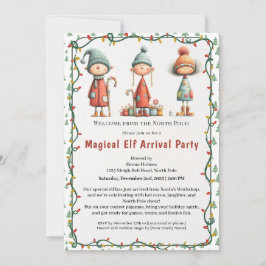 Welcome Elf Party | North Pole Arrival Celebration Kaart