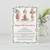 Welcome Elf Party | North Pole Arrival Celebration Kaart (Staand voorkant)