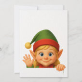 Welcome Elf Party | North Pole Arrival Celebration Kaart (Achterkant)