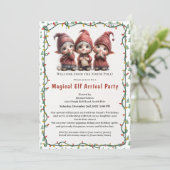 Welcome Elf Party | North Pole Arrival Celebration Kaart (Staand voorkant)