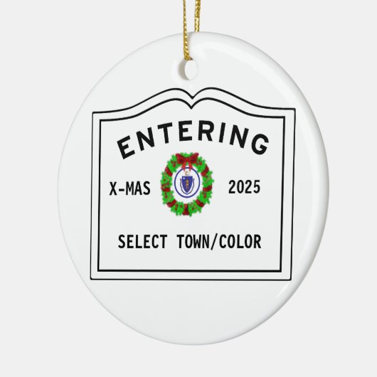 Welcome Entering Town of  Keramisch Ornament (Links)