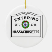 Welcome Entering Town of  Keramisch Ornament (Achterkant)