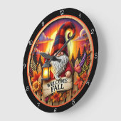 Welcome Fall Gnome Grote Klok (Hoek)