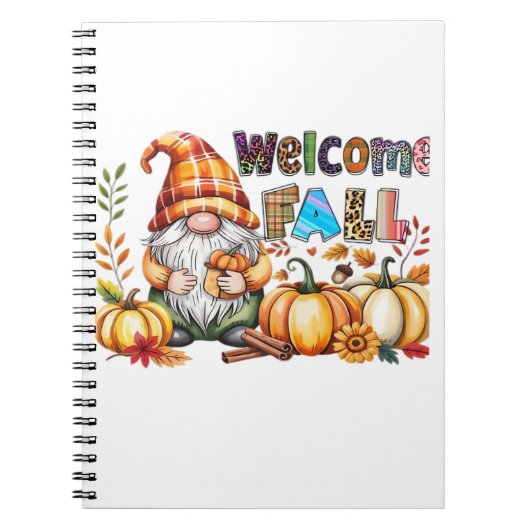 Welcome Fall Gnomes Classic T-Shirt.png Notitieboek (Voorkant)