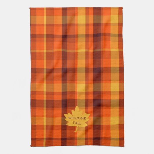 Welcome Fall Kitchen Towel Decor Theedoek (Verticaal)