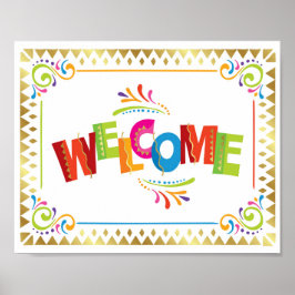 WELCOME Fiesta Party Sign Print