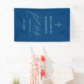 WELCOME FIRST COMMUNION banner custom BLUE (Insitu)