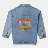 WELCOME FIRST GRADE  FIRST DAY OF SCHOOL BACK DENIM JACKET (Achterkant)