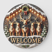 Welcome Five Reindeer Stable Grote Klok (Voorkant)