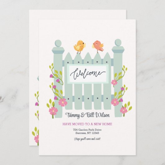 Welcome Gate Moving-aankondiging Kaart (Voorkant / Achterkant)