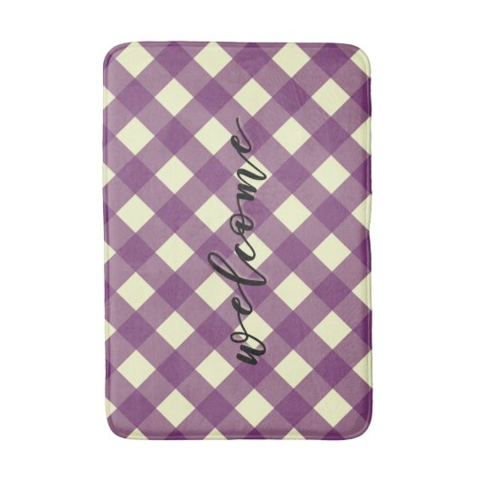 WELCOME GINGHAM BADMAT (Voorkant Verticaal)