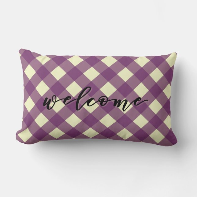 WELCOME GINGHAM KUSSEN (Voorkant)