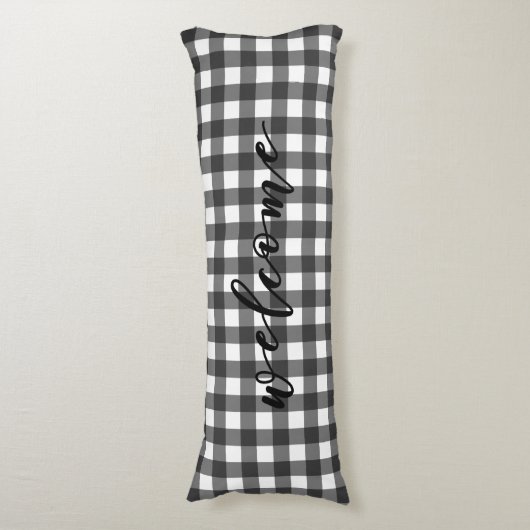 WELCOME GINGHAM LICHAAMSKUSSEN (Voorkant Verticaal)