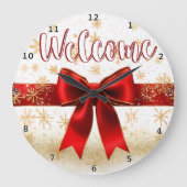 welcome gold red grote klok (Voorkant)