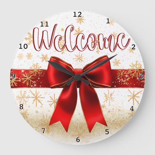welcome gold red grote klok (Voorkant)