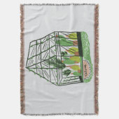 Welcome Green House Botanical Cactus Plants Art Deken (Voorkant Verticaal)