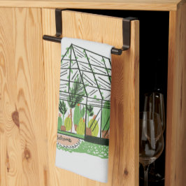 Welcome Green House Botanical Cactus Plants Art Theedoek