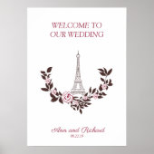 Welcome Guest Board Parisian Inspired Design Poster (Voorkant)