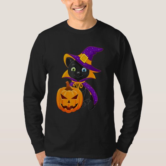 Welcome Happy Hat Cat Halloween 2023 Devil Face Pu T-shirt (Voorkant)