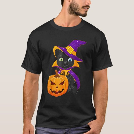 Welcome Happy Hat Cat Halloween 2023 Devil Face Pu T-shirt (Voorkant)