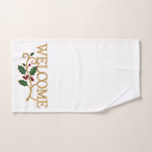 Welcome holly christmas guest bath handdoek (Handdoek)