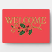 Welcome holly christmas guest  fotoplaat (voorkant)