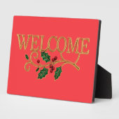 Welcome holly christmas guest  fotoplaat (Zijkant)