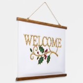 Welcome holly christmas guest  hangend wandkleed (Gebogen)