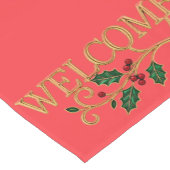 Welcome holly christmas guest  korte tafelloper (Hoek)