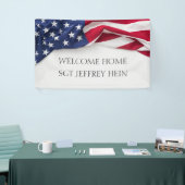 Welcome Home American Flag Military Celebration Spandoek (Beurs)