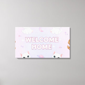 Welcome home canvas afdruk