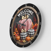 Welcome Home Cozy Autumn Pumpkins Grote Klok (Hoek)
